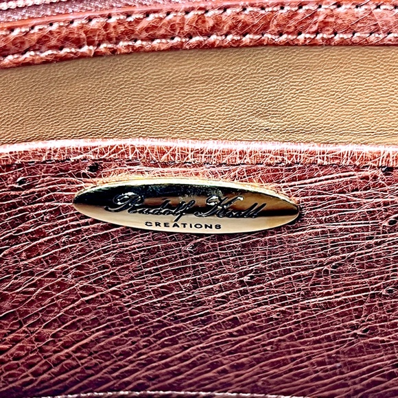 Vintage Women's Classic Bugatti Purse Bag in Ostrich Leather made in S Africa - Picture 9 of 10